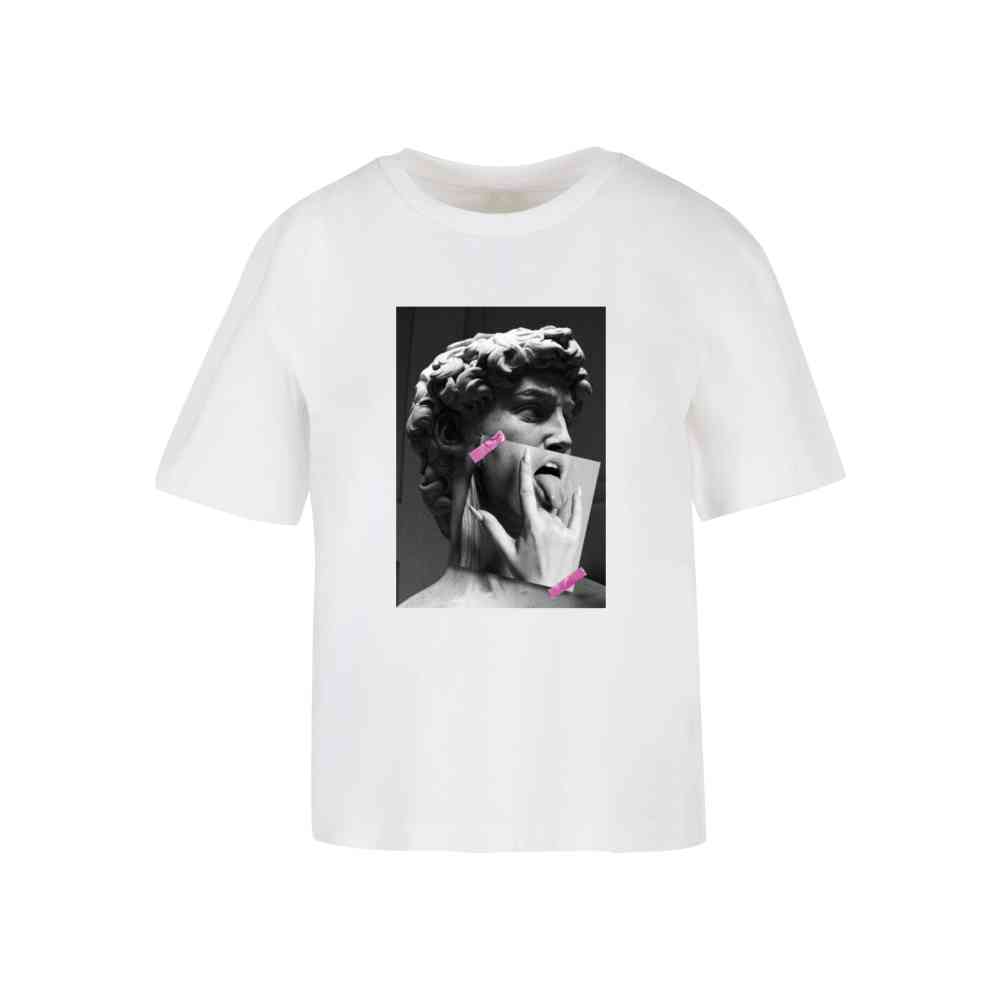 Miss Tee - Tongues Out Dames T-shirt - Wit